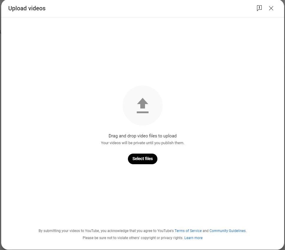 Upload a video